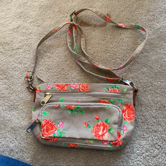 PINK Victoria's Secret Handbags - Vspink gray floral mini purse